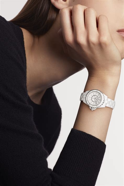 chanel watch mother of pearl|J12 Watch, 29 mm White Ceramic & Steel .